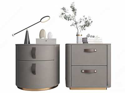 现代床头柜3D模型下载